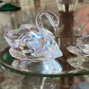 Swarovski swan crystal figurines